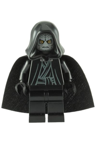 sw0124 Emperor Palpatine - Light Bluish Gray Head, Light Bluish Gray Hands