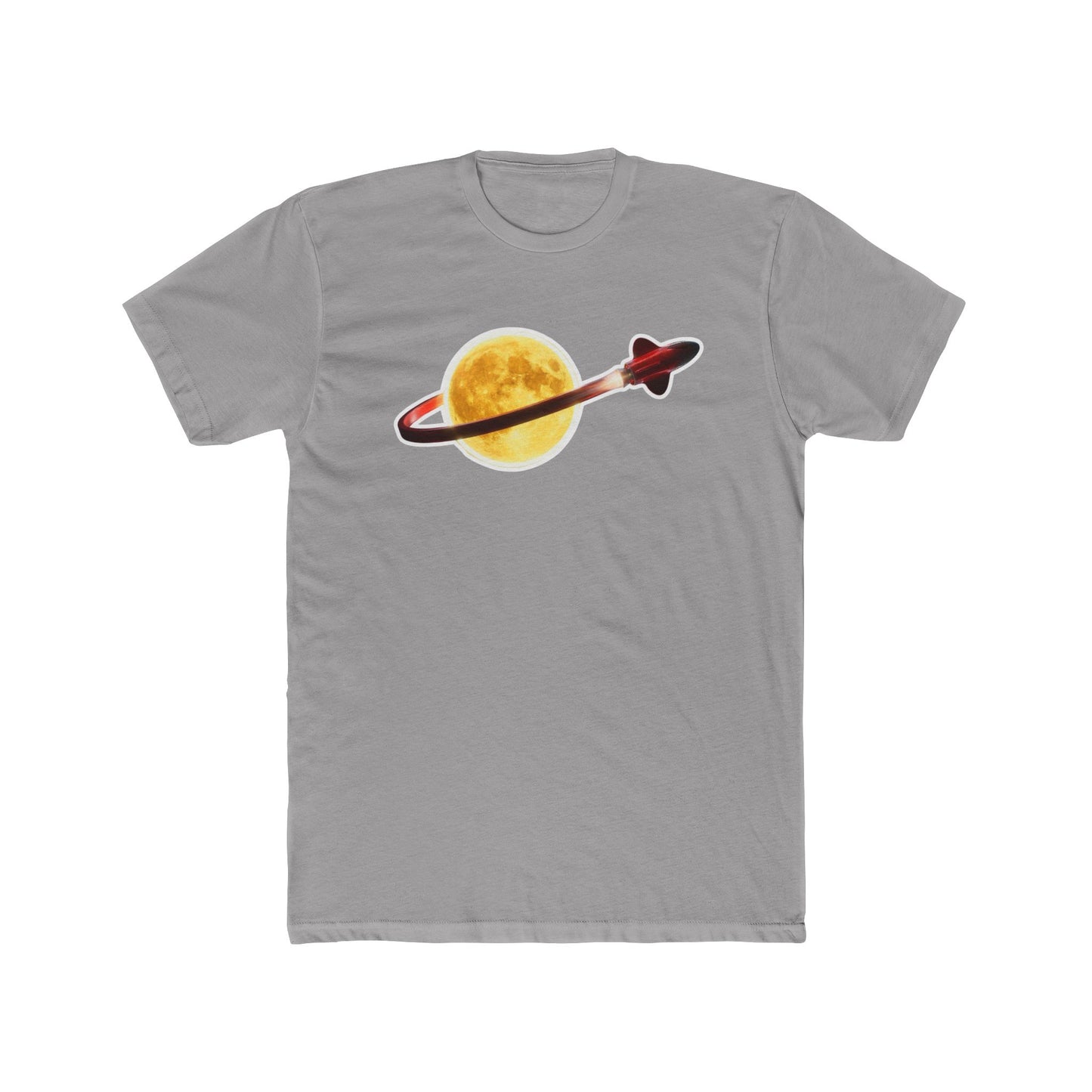Retro Rocket Moon T‑Shirt — Vintage Space Travel Tee