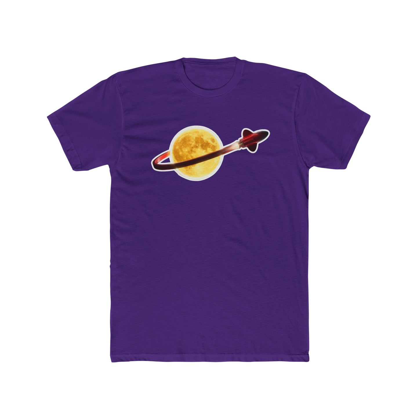 Retro Rocket Moon T‑Shirt — Vintage Space Travel Tee