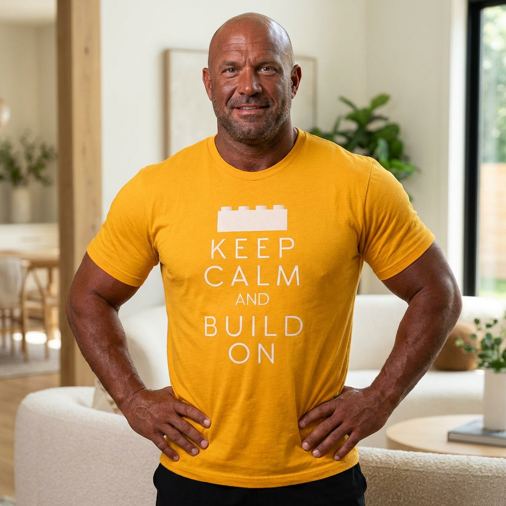 Keep Calm and Build On Tee – Builder & Maker Graphic T‑Shirt