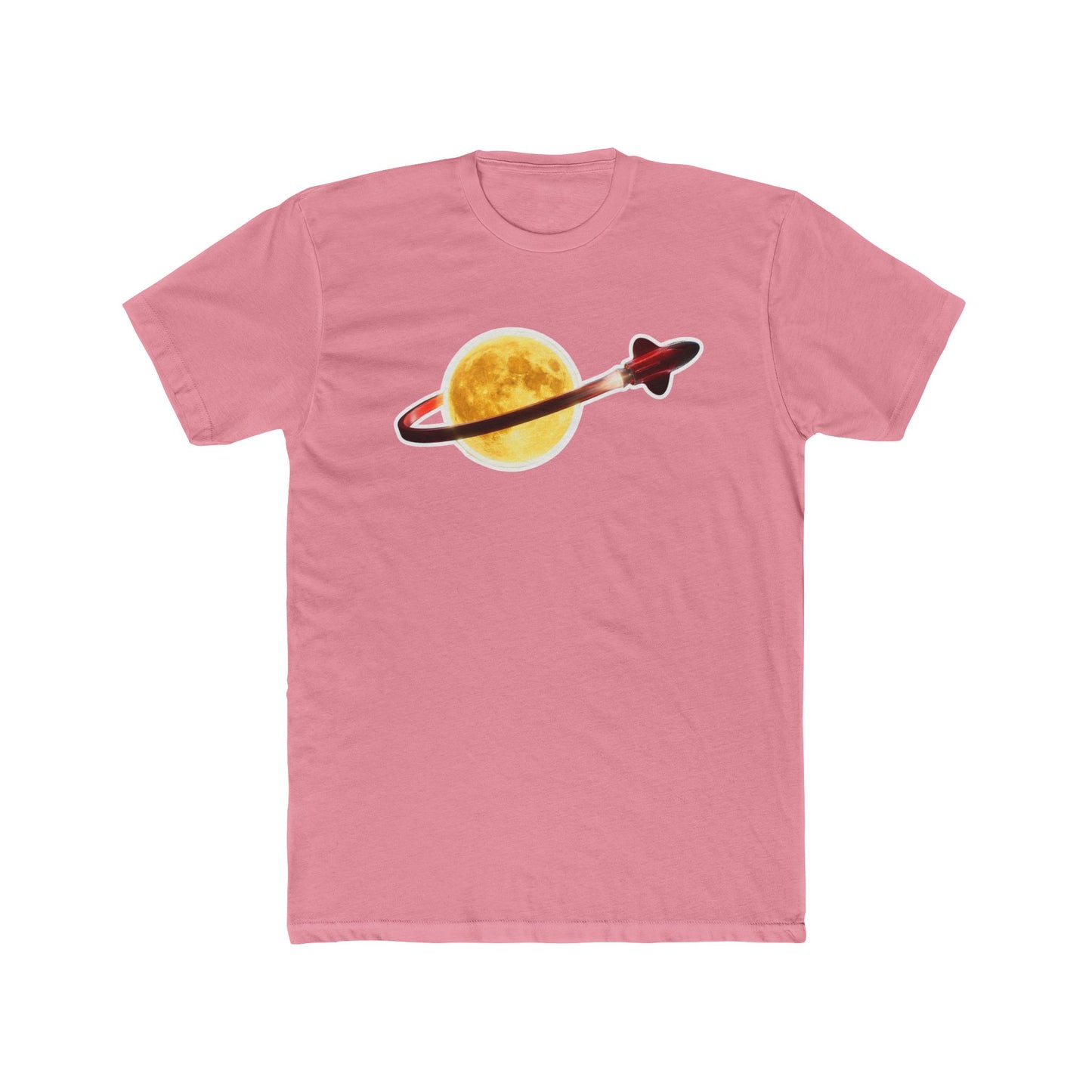 Retro Rocket Moon T‑Shirt — Vintage Space Travel Tee