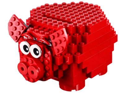 40155 Coin Bank, Red Piggy Bank