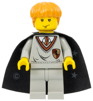 hp007 Ron Weasley - Gryffindor Shield Torso, Black Cape with Stars