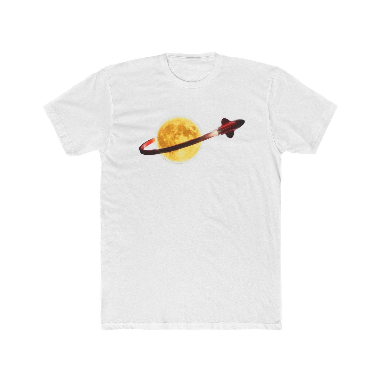 Retro Rocket Moon T‑Shirt — Vintage Space Travel Tee
