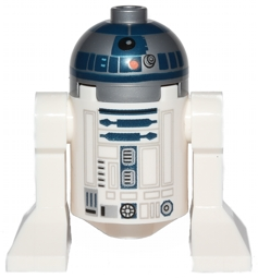sw0527 Astromech Droid, R2-D2 - Flat Silver Head, Red Dots and Small Receptor